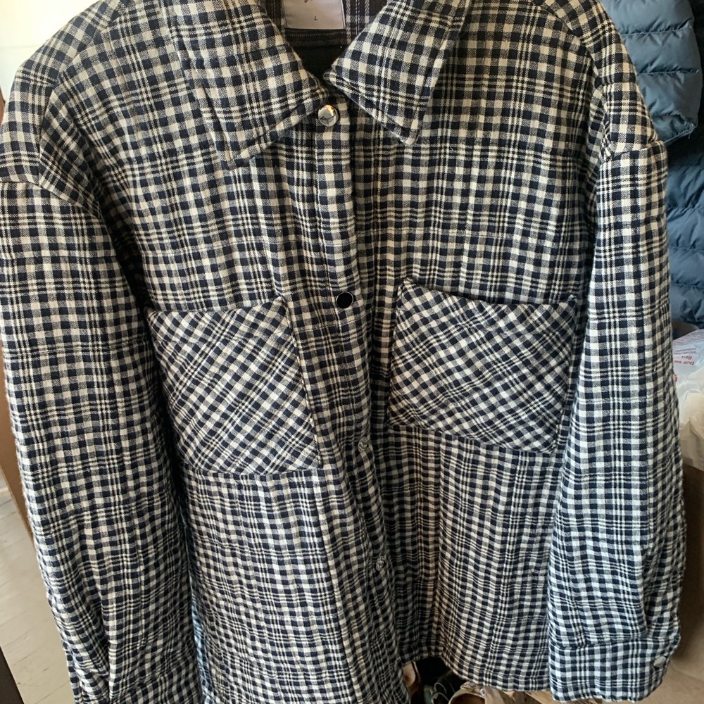 Carly Jean Los Angeles LA Plaid Parker Chore Jacket